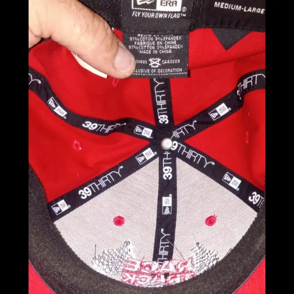 Men's New Era 39 Thirty Fitted Hat‎ Sz Medium Large Race Track Connection...